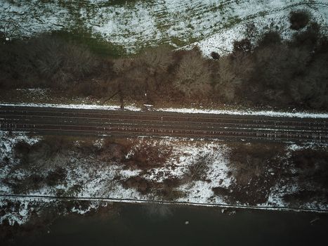 Thames River London Ontario aerial drone photo. High quality photo