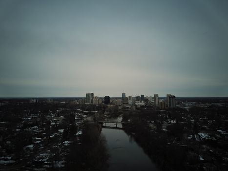 London Ontario Canada on a dreary winter day. High quality photo