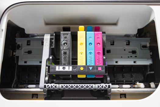 An ink cartridge or inkjet cartridge is a component of an inkjet printer that contains the ink four color