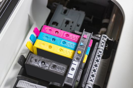 An ink cartridge or inkjet cartridge is a component of an inkjet printer that contains the ink four color