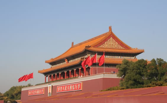 Beijing, China - November 1, 2016, Tiananmen Gate Tower