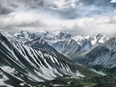 Altai Mountains, beautiful landscape of high altai mountains.