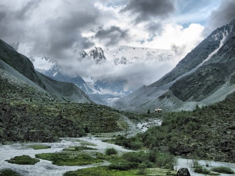 Altai Mountains, beautiful landscape of high altai mountains.
