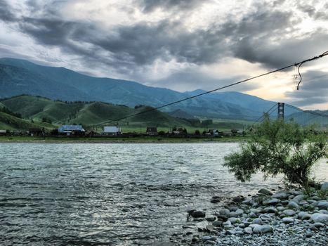 Nature is altai. Mountain landscape, forests and reservoirs of the altai.