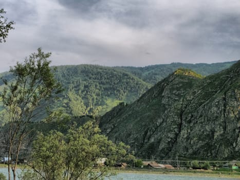 Nature is altai. Mountain landscape, forests and reservoirs of the altai.