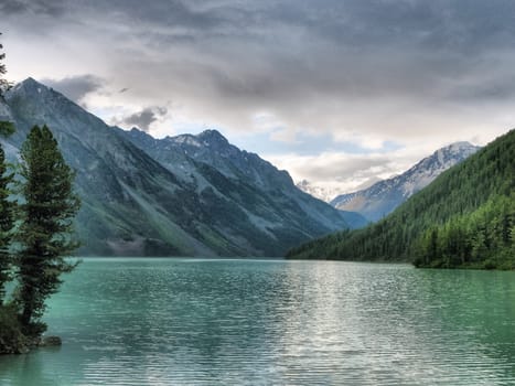 Nature is altai. Mountain landscape, forests and reservoirs of the altai.