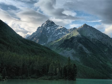 Nature is altai. Mountain landscape, forests and reservoirs of the altai.