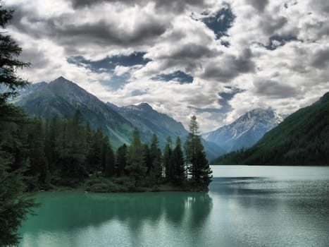 Nature is altai. Mountain landscape, forests and reservoirs of the altai.
