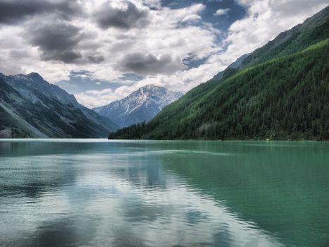 Nature is altai. Mountain landscape, forests and reservoirs of the altai.