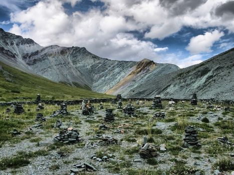 Nature is altai. Mountain landscape, forests and reservoirs of the altai.