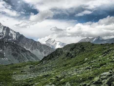Nature is altai. Mountain landscape, forests and reservoirs of the altai.