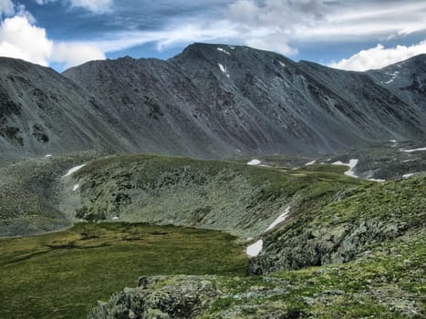 Nature is altai. Mountain landscape, forests and reservoirs of the altai.