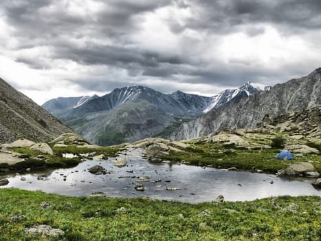 Nature is altai. Mountain landscape, forests and reservoirs of the altai.