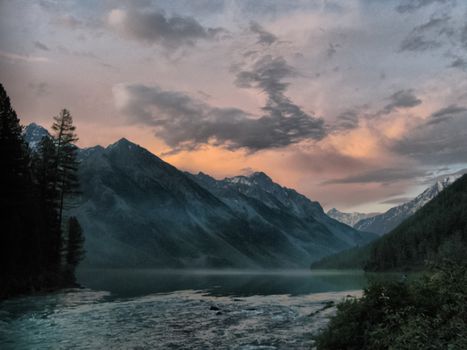 Nature is altai. Mountain landscape, forests and reservoirs of the altai.