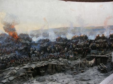 Republic of Crimea, Sevastopol - June 20, 2019: Reconstruction of the events of the defense of Sevastopol in the Crimean War of 1854-55.