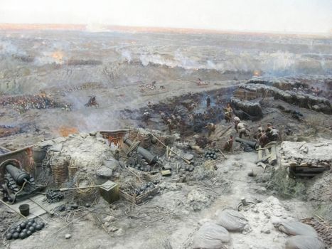 Republic of Crimea, Sevastopol - June 20, 2019: Reconstruction of the events of the defense of Sevastopol in the Crimean War of 1854-55.