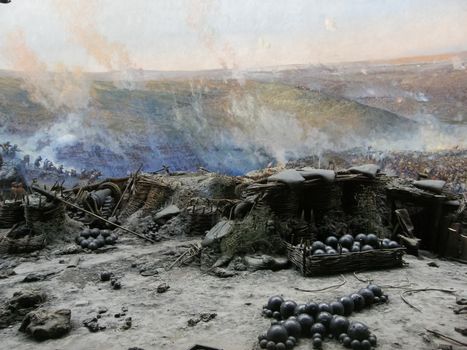 Republic of Crimea, Sevastopol - June 20, 2019: Reconstruction of the events of the defense of Sevastopol in the Crimean War of 1854-55.