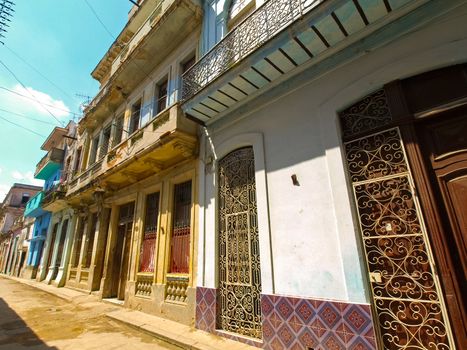 Havana, Cuba - April 03, 2013: Streets of Havana, Hiking Walks in Havana.
