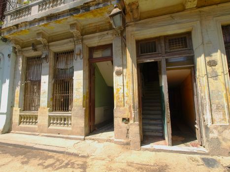 Havana, Cuba - April 03, 2013: Streets of Havana, Hiking Walks in Havana.