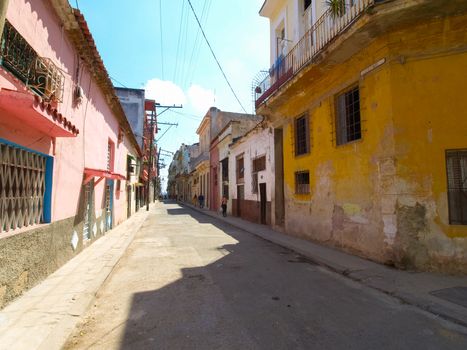 Havana, Cuba - April 03, 2013: Streets of Havana, Hiking Walks in Havana.