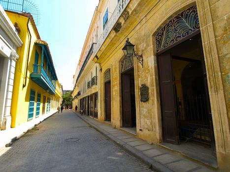 Havana, Cuba - April 03, 2013: Streets of Havana, Hiking Walks in Havana.