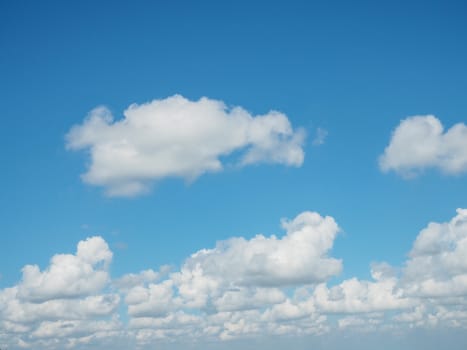 A panoramic view of the bright blue sky in the afternoon.