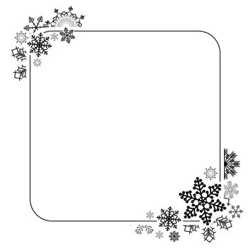 Abstract Winter Design Frame with Snowflakes. Vector Illustration EPS10