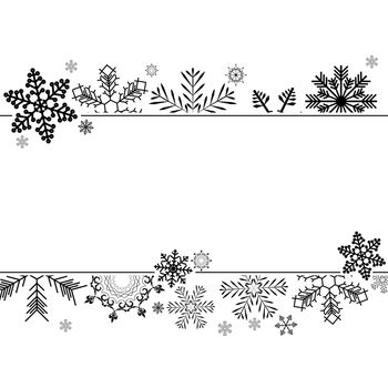 Abstract Winter Design Background with Snowflakes for Christmas and New Year Poster. Vector Illustration EPS10