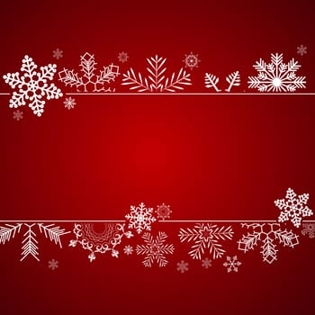 Abstract Winter Design Background with Snowflakes for Christmas and New Year Poster. Vector Illustration EPS10