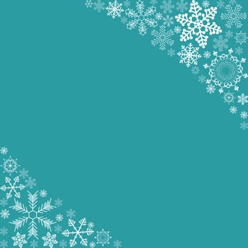 Abstract Winter Design Background with Snowflakes for Christmas and New Year Poster. Vector Illustration EPS10