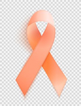 Orange Ribbon a Symbol of Leukemia. Vector Illustration EPS10