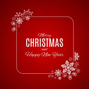 Abstract Winter Design Background with Snowflakes for Christmas and New Year Poster. Vector Illustration EPS10