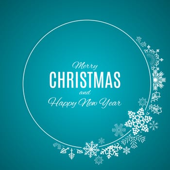Abstract Winter Design Background with Snowflakes for Christmas and New Year Poster. Vector Illustration EPS10