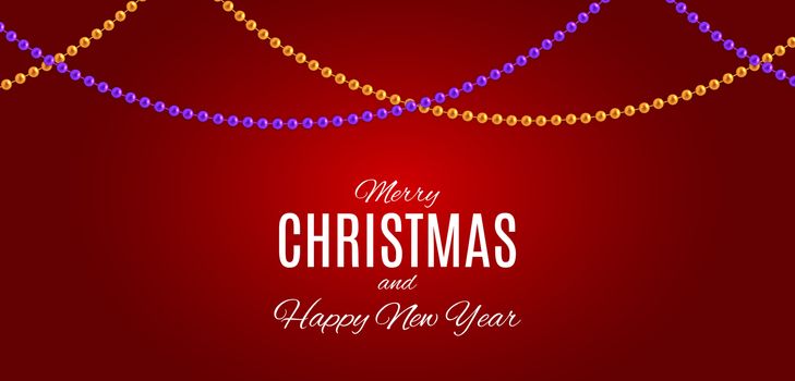 Merry Christmas and Happy New Year posters. Vector illustration. EPS10