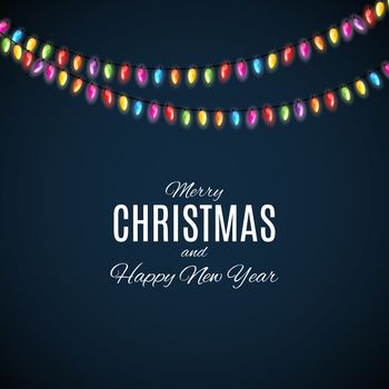 Merry Christmas and Happy New Year posters. Vector illustration. EPS10