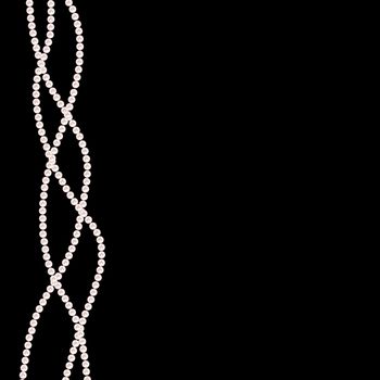 Abstract background with natural pearl garlands of beads. Vector illustration. EPS10