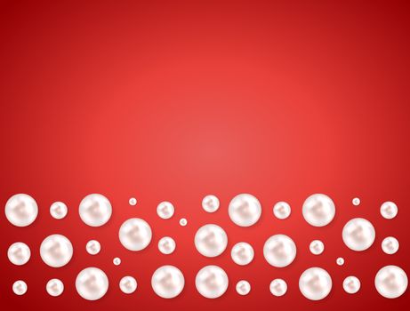 Abstract background with natural pearl garlands of beads. Vector illustration. EPS10