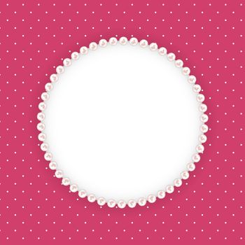 Abstract Beautuful Background with Pearl Frame. Vector Illustration EPS10