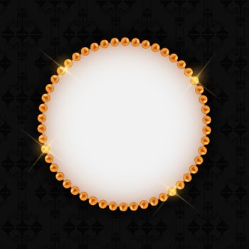 Abstract Beautuful Background with Pearl Frame. Vector Illustration EPS10