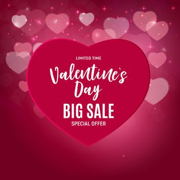 Valentine's Day Love and Feelings Sale Background Design. Vector illustration EPS10