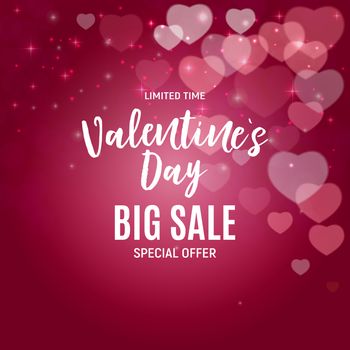 Valentine's Day Love and Feelings Sale Background Design. Vector illustration EPS10