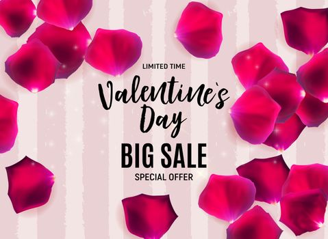 Valentine's Day Love and Feelings Sale Background Design. Vector illustration EPS10