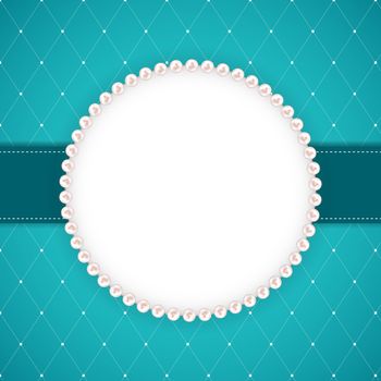 Abstract Beautuful Background with Pearl Frame. Vector Illustration EPS10