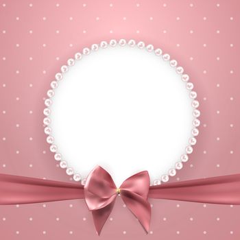 Abstract Beautuful Background with Pearl Frame. Vector Illustration EPS10