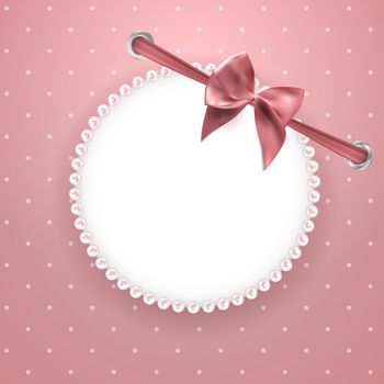 Abstract Beautuful Background with Pearl Frame. Vector Illustration EPS10