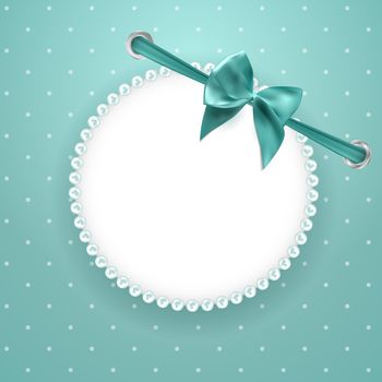 Abstract Beautuful Background with Pearl Frame. Vector Illustration EPS10