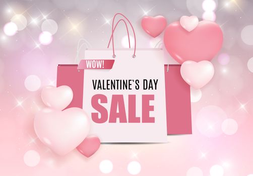 Valentine's Day Love and Feelings Sale Background Design. Vector illustration EPS10