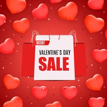 Valentine's Day Love and Feelings Sale Background Design. Vector illustration EPS10