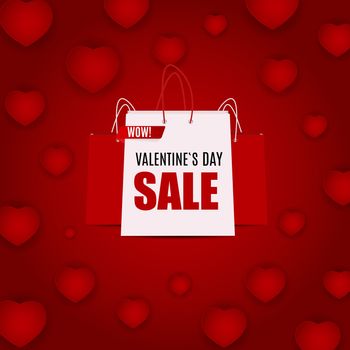 Valentine's Day Love and Feelings Sale Background Design. Vector illustration EPS10