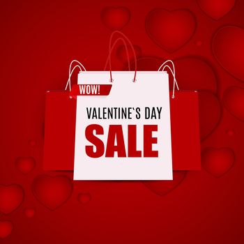 Valentine's Day Love and Feelings Sale Background Design. Vector illustration EPS10